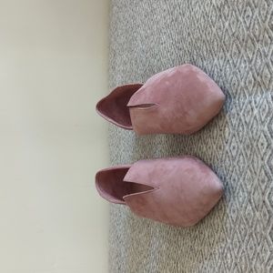 Vince Pointed Suede Flat, 7.5US light pink